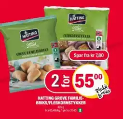 Coop Extra HATTING Grove familie- briks/flerkornstykker tilbud