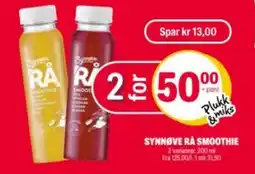 Coop Extra SYNNØVE Rå smoothie tilbud