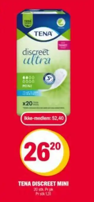Coop Extra TENA Discreet mini tilbud