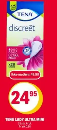 Coop Extra TENA Lady ultra mini tilbud