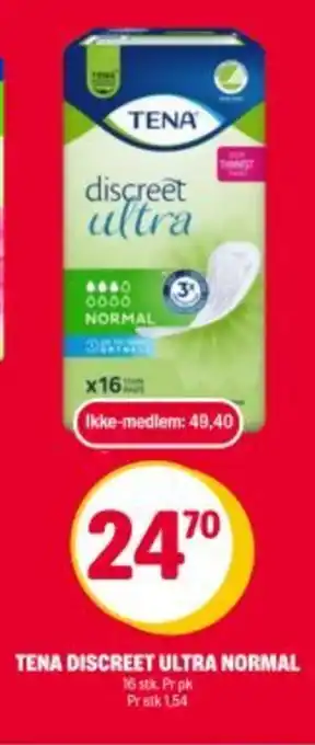 Coop Extra TENA Discreet ultra normal tilbud