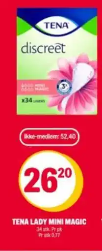 Coop Extra TENA Lady mini magic tilbud