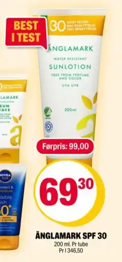 Coop Extra Änglamark spf 30 tilbud