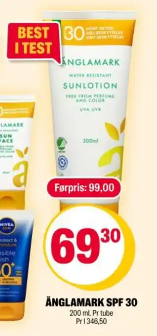 Coop Extra Änglamark spf 30 tilbud