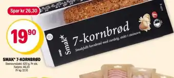 Coop Extra Smak 7-kornbrød tilbud