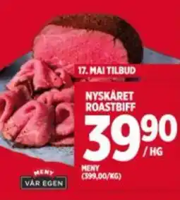Meny Nyskåret roastbiff tilbud