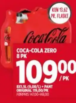 Meny COCA-COLA Zero 8 pk tilbud