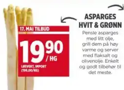 Meny Asparges hvit & grønn tilbud