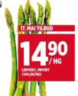 Meny Asparges hvit & grønn tilbud