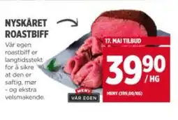 Meny Nyskåret roastbiff tilbud