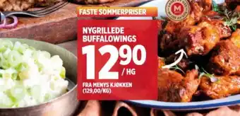 Meny Nygrillede buffalowings tilbud