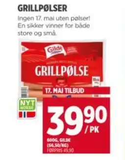 Meny Grillpølser tilbud