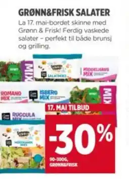 Meny Grønn&frisk salater tilbud