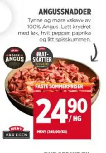 Meny Angussnadder tilbud