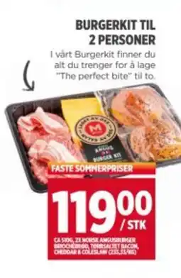 Meny Burgerkit til 2 personer tilbud