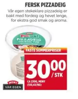 Meny Fersk pizzadeig tilbud