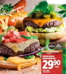 Meny Fersk norsk angusburger tilbud