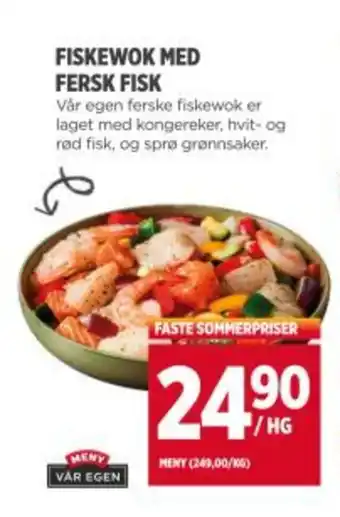 Meny Fiskewok med fersk fisk tilbud