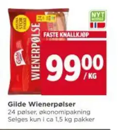 Meny GILDE Wienerpølser tilbud