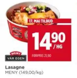Meny Lasagne tilbud