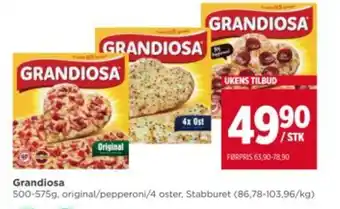 Meny Grandiosa tilbud