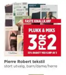 Meny Pierre robert tekstil tilbud