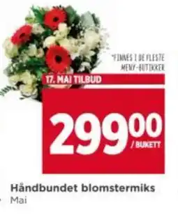 Meny Håndbundet blomstermiks tilbud