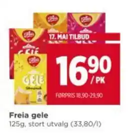 Meny FREIA Gele tilbud