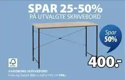 JYSK VANDBORG SKRIVEBORD tilbud