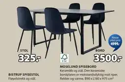JYSK BISTRUP SPISESTOL tilbud