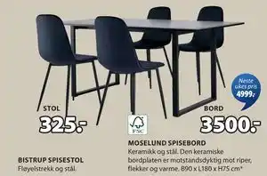 JYSK BISTRUP SPISESTOL tilbud