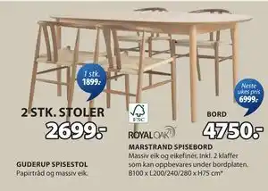 JYSK MARSTRAND SPISEBORD tilbud