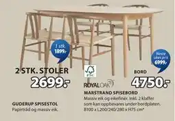 JYSK GUDERUP SPISESTOL tilbud