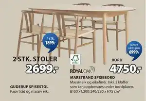 JYSK GUDERUP SPISESTOL tilbud