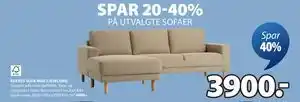 JYSK EGENSE SOFA MED SJESELONG tilbud