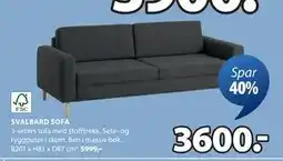 JYSK SVALBARD SOFA tilbud