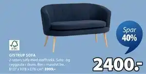 JYSK GISTRUP SOFA tilbud