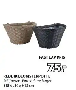 JYSK REDDIK BLOMSTERPOTTE tilbud