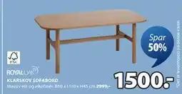 JYSK KLARSKOV SOFABORD tilbud