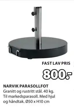 JYSK NARVIK PARASOLLFOT tilbud