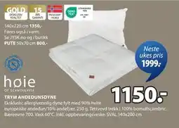 JYSK TRYM ANDEDUNSDYNE tilbud