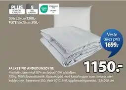 JYSK FALKETIND ANDEDUNSDYNE tilbud