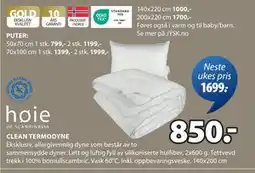JYSK CLEAN TERMODYNE tilbud