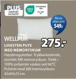 JYSK LIHESTEN PUTE MED MEMORYSKUM tilbud
