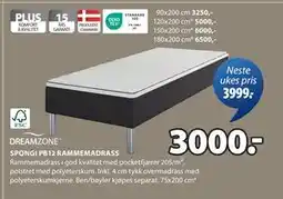 JYSK SPONGI PB12 RAMMEMADRASS tilbud