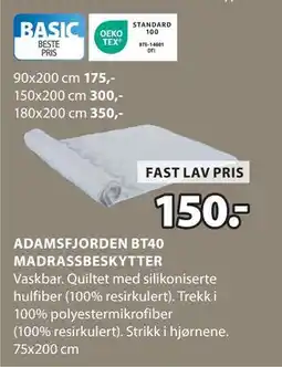 JYSK ADAMSFJORDEN BT40 MADRASSBESKYTTER tilbud