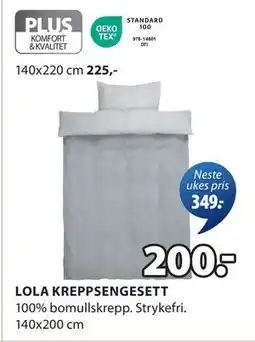 JYSK LOLA KREPPSENGESETT tilbud