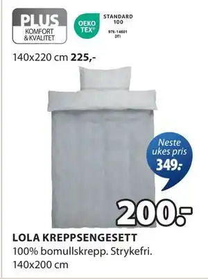 JYSK LOLA KREPPSENGESETT tilbud