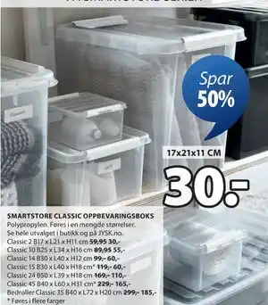 JYSK SMARTSTORE CLASSIC OPPBEVARINGSBOKS tilbud