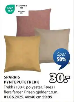JYSK SPARRIS PYNTEPUTETREKK tilbud